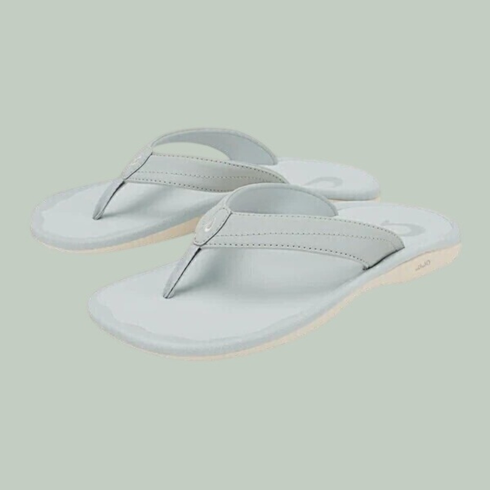 OluKai Ohana Cloud Grey Flip Flop Sandals Water Resistant Women's Size 9 NEW
